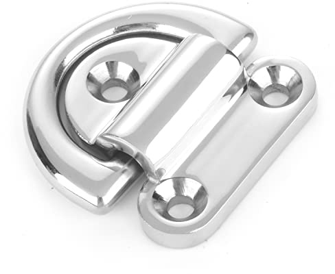 9Tong Mastplatte Decksplatte Klappbar Augplatten Edelstahl Stark Decken Ösenplatte Haken Schwerlast Stahl Zurröse Augplatte D Ring Marine Pad Eye Deckbeschläge für Boote SUS316