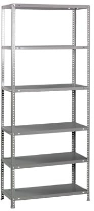 Simonrack Schwerlastregal, Lagerregal, 200x110x50 Metallregal, Kellerregal, Biegestelle 90 kg, 6 Fachböden, Galvanisiert - Comfort