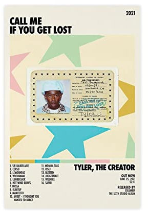 RIPEX Call Me If You Get Lost Music Poster Leinwand Poster Schlafzimmer Dekor Sport Landschaft Büro Zimmer Dekor Geschenk Unframe Stil 60 x 90 cm