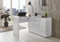 moebel-dich-auf Schreibtisch Ben 10 Home-Office inkl. Sideboard (weiß/weiß Hochglanz)