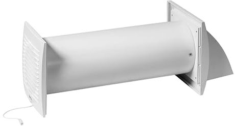 EUROPLAST 150mm Dezentrale Lüftung mit Wärmerückgewinnung - Wandlüfter Lüfter Lüftungsanlage Belüftungssystem Rohrlüfter - Mit Kabel und Schnurschalter