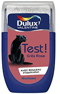 Dulux Valentine Peinture Testeur Crème de Couleur - Murs et Boiseries - Mat - Couleur Grès Rose 30 ml