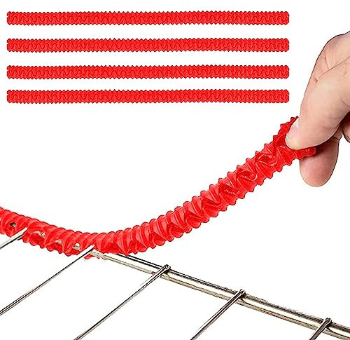 SDTC Tech 4-pack Silicone Oven Rack Shields 14 Inch Heat Resistant Guard Protectors for Oven Rack Protect Against Burns and Scars (Red)