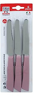 Pratesi Confezione 6 COLTELLI TAVOLA CM.11 ROSA ROSA ANTICO