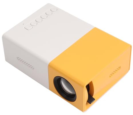 Sxhlseller Mini Proyector Portátil de Resolución 1920x1080 con Interfaz Enriquecida, Pequeño y Portátil, y Pantalla Enorme de 24-60 Pulgadas, Fuente de Luz LED para Películas de Cine Al