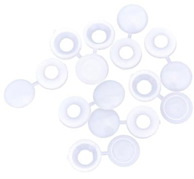 Lot de 50 cache-trous de vis autotaraudeuses en plastique blanc pour vis M4