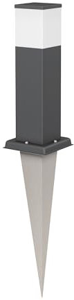 ledscom.de Pollerleuchte POLLY mit Erdspieß für außen, 35cm, anthrazit, inkl. G9 Leuchtmittel, 501lm, warmweiß