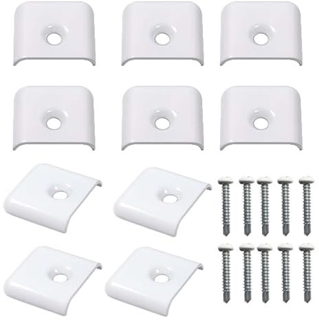 Wohnmobil-Verkleidungsendkappen, Vinyl-Zierleisten, Flache Endkappe für Wohnmobil, Anhänger, 2,5 cm, Zierleiste mit Schrauben, Weiß