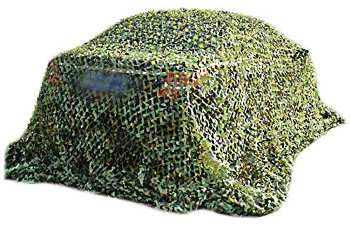 KumuJ Filet de camouflage - 4 x 6 m - Vert armée - Brise-vue - Durable - Protection solaire - Pour la maison, la chasse, les forêts, le jardin, le camping