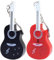Muteitt 2 Pièces Mini Porte-clés Guitare Électrique Porte-clés Porte-clés De Voiture avec Son Lumière LED À Main Pendentif Instrument Suspendu Porte-clés Accessoire