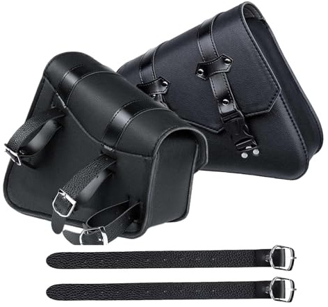 Lnhgh Vintage Satteltaschen Für Motorrad, 2STK Schwingentasche Seitentaschen Dreieckig Großes Fassungsvermögen Gepäck Werkzeugaufbewahrungstasch, Hecktasche Lenkertasche Werkzeugtasche
