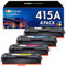 GPC IMAGE 415A MFP M479fdw Toner Kompatible für HP 415A W2030A W2030X 415 Color Laserjet Pro MFP M479fdw M479fdn M479fnw M479dw M479 M454dn M454dw Toner (Schwarz Cyan Gelb Magenta 4er-Pack)