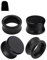 KGDUYC 2 Paar Holz Flesh Tunnel Plugs Set Ohr Piercing Schmuck Ohrenerweiterung Schwarz 14MM