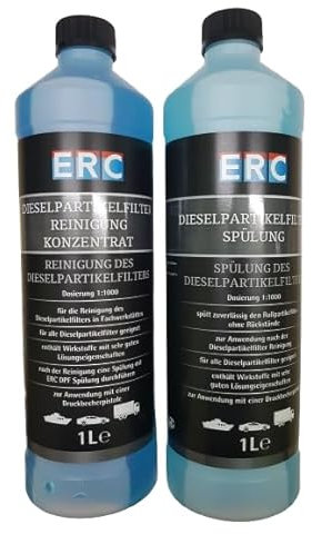 Generisch Set 1L ERC Dieselpartikelfilter-Spülung + 1L DPF Reiniger Konzentrat für Werkstätten