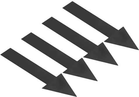 PATIKIL 4 Blatt Selbstklebende Pfeile Aufkleber Pfeilschild Links Und Rechts Hinweisschilder 300 mm, Richtungsschild PVC Klebend Entfernbarer aufkleber für Böden Wandmarkierung, Schwarz