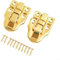 Antikes Design Schmuck Truhe Schrank Koffer Hardware Set mit 2 Knebelschnallen (Gold)