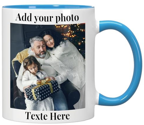 Personalised Mug with Photo Custom Coffee Mug with Picture Personalised Coffee Mugs with Name 11oz Double Side Custom Mug Novelty Custom Gift for Him Or Her