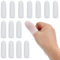 PATIKIL 2 Silicone Gel Finger Cots, 14 Pcs Support Fingertips Sleeve Protector Thumb Finger Caps for Finger, White