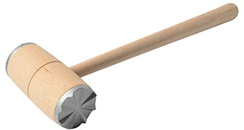 Sunicon Mazo ablandador de carne, martillo de madera de dos lados, mazo, práctica herramienta de cocina, para ablandar filete, carne de res, cerdo, pechugas de pollo