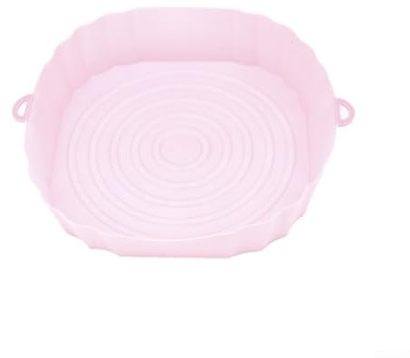 Bandeja de silicona para freidoras de aire y compañero de cocina (color rosa)