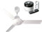 GASFRIGO - Ventilatore da soffitto 61751 Nordik Evolution R 120/48 Bianco + kit telecomando TELENORDIK 5T (61751 + 22387) 3 Pale, Silenzioso, Reversibile, per Interni Domestici e Uffici