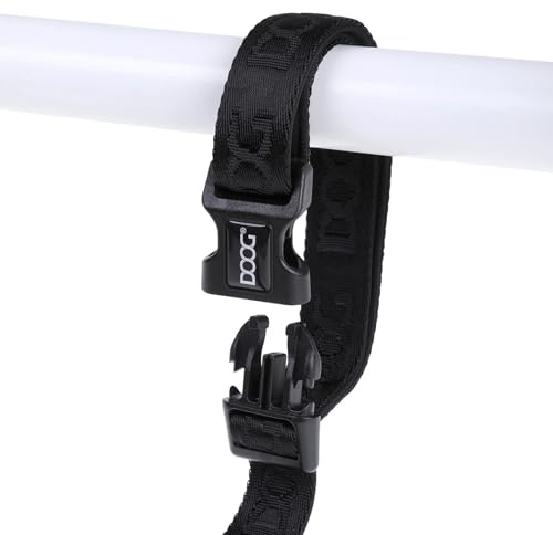 DOOG Neosport Neopren-Hundeleine - Weicher Griff, schnelltrocknend, wasserfreundlich, strapazierfähige Leine für tägliche Spaziergänge und Wasserspiele - Schwarz ('Clip It' Extra Large)