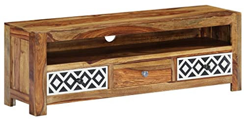Eleganz TV-Schrank aus Palisander-Massivholz 120x30x40 cm - Moderner Lautsprecher-Ständer für Wohnzimmer, Langlebig & Stilvoll