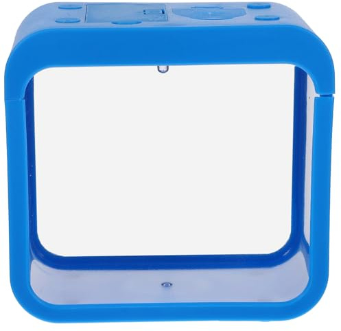 TOYANDONA Abnehmbarer Mini-fischtank Mit Licht Transparentes Kleines Aquarium DIY Kreativ-zuchtkasten Für Kampffische Sicherer Brutbehälter Für Aquarium-zubehör Einfach Zu Reinigen Blau