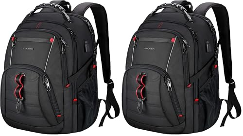 KROSER Travel Laptop Backpack 18.4 Inch XXX Large Computer Backpack Stylish College Backpack with USB Charging Port & RFID Pockets Water-Repellent Rucksack Daypack (Pack of 2)