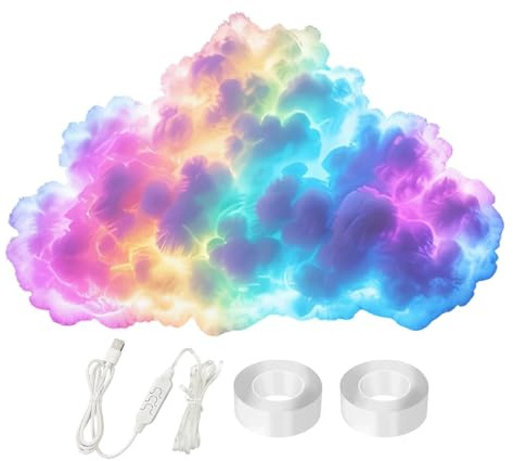 3D Thundercloud LED-Leuchten Musik Wolken Lampe Dekoration Set für Schlafzimmer USB Powered Thundercloud Licht Atmosphäre DIY Lampe Wandleuchten für Gaming Zimmer Party