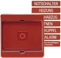 Jung Abdeckung 561GLRT mit Glasscheibe, rot