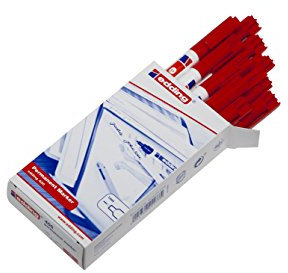 edding 400 Permanentmarker feine Rundspitze 1 mm - wasserfest, schnell-trocknend - wischfest - für Karton, Kunststoff, Holz, Metall, Glas