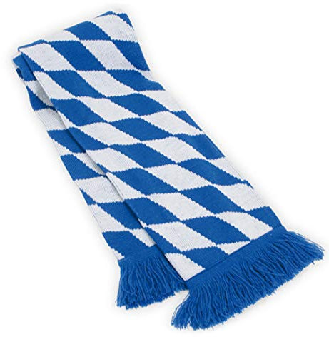 Schal Strickschal Bayern blau / weiss Länge: ca. 140 cm