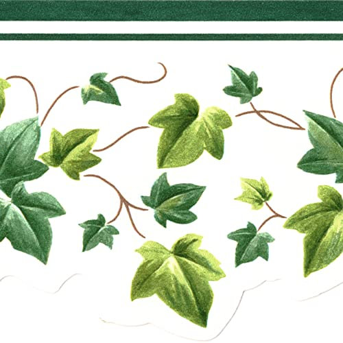 Patton GH74104B Leaf Trail Wallpaper Border, Green