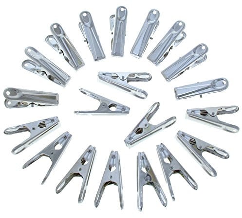 BuyElegant Hygienic 20 Stainless Steel weather-proof Clothes Pegs with Soft Grip - Pack of 20