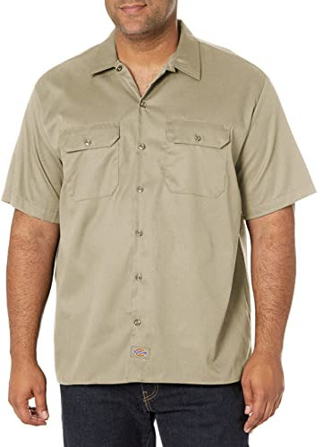 Dickies Herren Arbeitshemd aus flexiblem Twill, kurzärmelig, Desert Sand V1, L