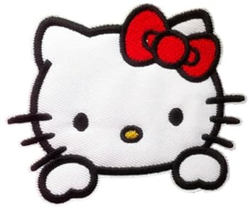 Cute Classic hello kitty cat Embroidered Iron On / Sew On Patch