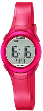 Calypso Montre pour Femme K5677/4 Digital Crush Boîtier en Plastique Multi Bracelet en Plastique Rose