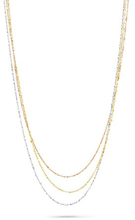 Orphelia Damen-Halskette Fantasie 925 Silber teilvergoldet 45 cm - ZK-7204