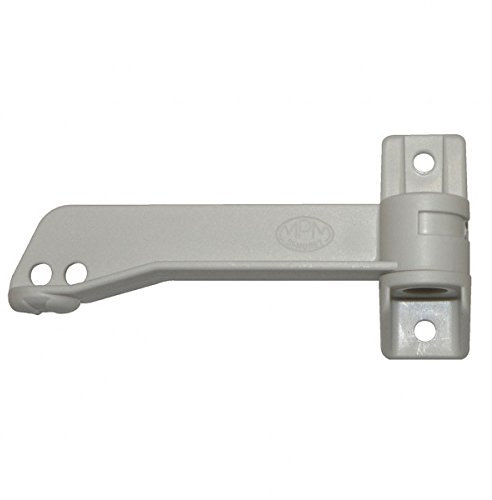 MPM Arrêt vent Albatros pour persienne et jalousie sans barrette, arrête le vent sur les jalousies et persiennes, Gris, PVC, Résistant à l'intempérie, Manuel, 105 mm x 40 mm