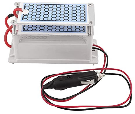 Generador de Ozono para Coche de 12V CC Purificador de Aire Placas de Ozono de Cerámica Esterilizador de Aire Ozonizador Generador de Ozono Integrado para Purificador de Olores Domésticos