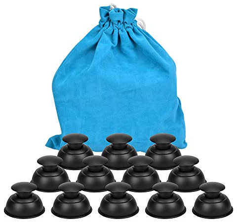 Hydream Coppettazione Silicone Cupping Terapia Set Silicone Massaggio Coppette, Coppe Massaggiatore, Anti Cellulite Vuoto Coppe, Rilassamento Muscolare, Sollievo dal Dolore, Anti Età (12PZ/Nero)