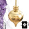 Pendule Divinatoire de Radiesthesie Goutte d'Eau Abbe Mermet et sa CHAMBRE TEMOIN en Laiton Doré - Magnetiseur Sourcier Géobiologie
