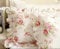 Kolachic Kissenbezüge mit Rosenmotiv, Vintage-Rüschen, Baumwollstoff, Standard, Rosa