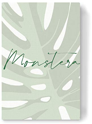 artboxONE Leinwand 30x20 cm Typografie Monstera Plant von Grünzeug