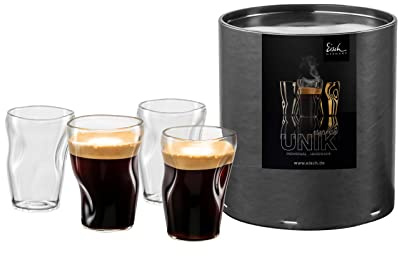 Eisch Espressoglas 4er Set Unik, Espressotasse, handgefertigt, Glas, 100 ml, 30013204