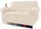 Granbest High Stretch Sofabezug Moderne Sofaüberwurf Jacquard Elastische Sofahusse für Wohnzimmer Protector für Hunde Haustiere (2 Sitzer, Beige)
