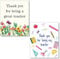 Pack of 2 - Thank You Teacher Wine Labels - Textured Self Adhesive Labels