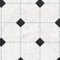 Tile Effect Tasman Vinyl Flooring Realistic 3.8mm Slip Resistant Foam Backed Lino (White & Black Diamond Tile, 3m x 3m)
