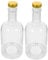 Luxshiny 2Pcs Glass Liquor Bottle, Whiskey Decanter Glass Clear Wine Bottle Bottles for Bar Restaurant (375ML)